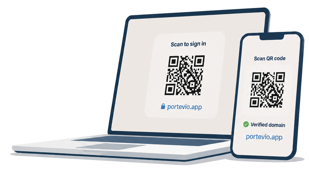 Portevio QR scan preview